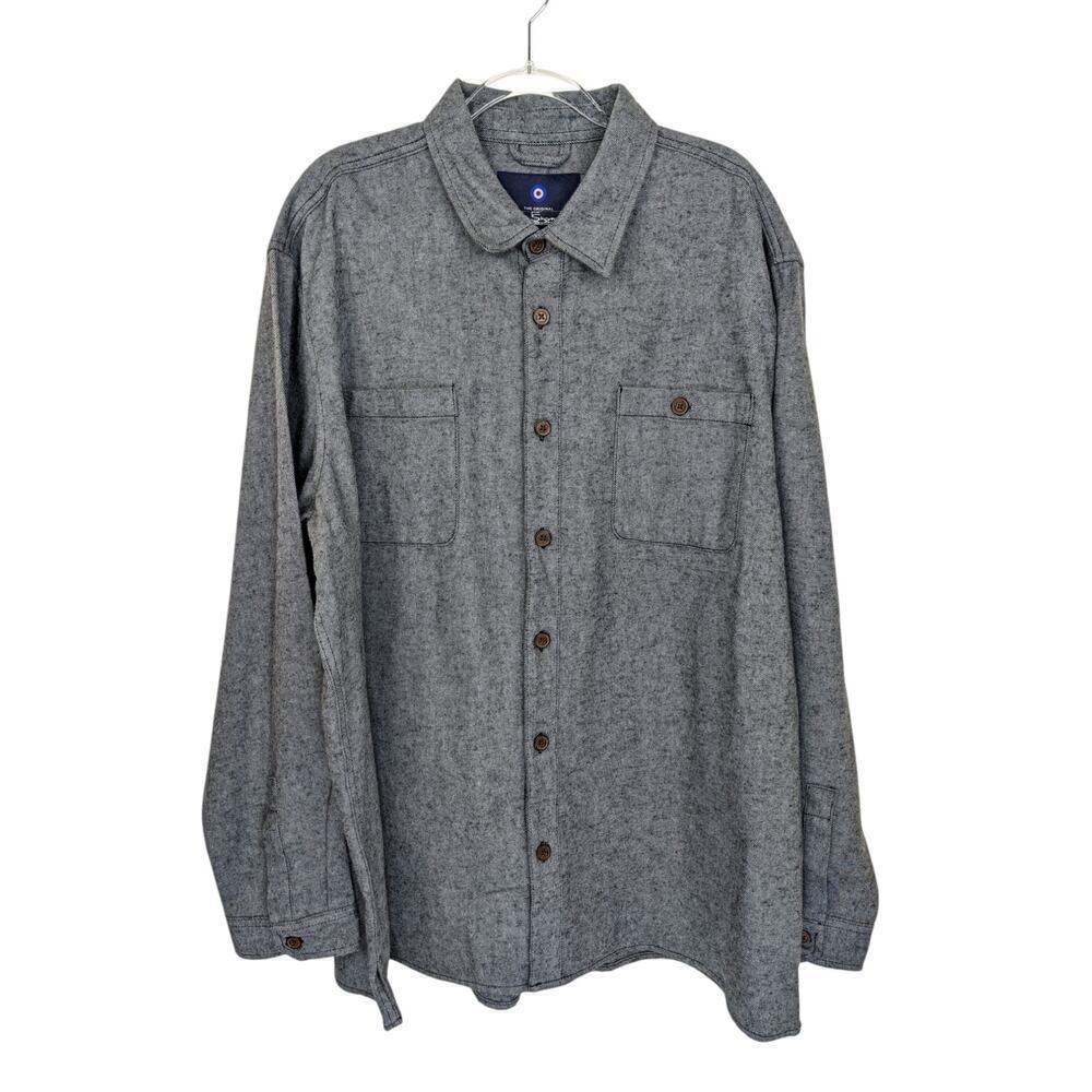 Ben Sherman 2XL Button Up Shirt NWT Flannel Mens Long Sleeve 100% Cotton
